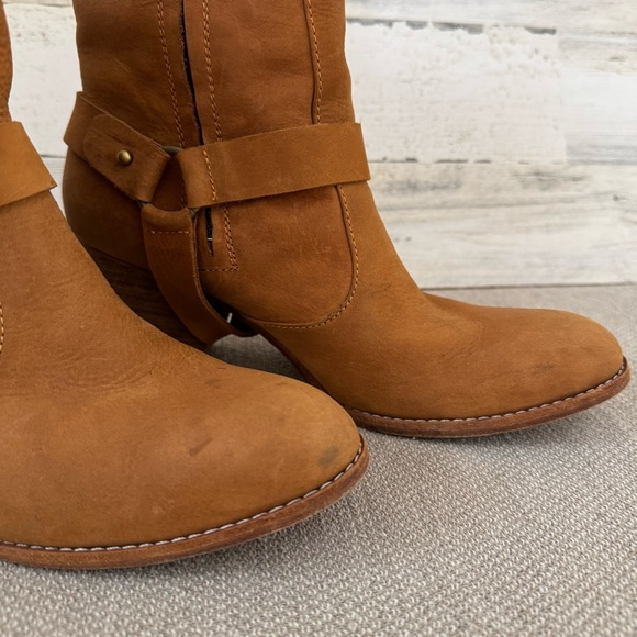 Ariana Bohling Tan Leather Boots Womens Size 10 Cowgirl Western Rodeo Boho - Picture 4 of 12